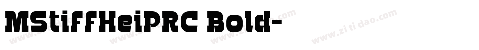 MStiffHeiPRC Bold字体转换